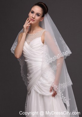 Lace Tulle Classic Bridal Veil For Wedding