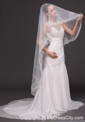 Lace Tulle Classic Bridal Veil For Wedding