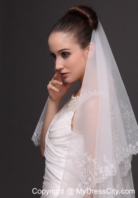 Lace Tulle Classic Bridal Veil For Wedding