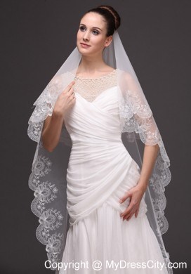 Lace Popular Tulle Bridal Veil For Wedding