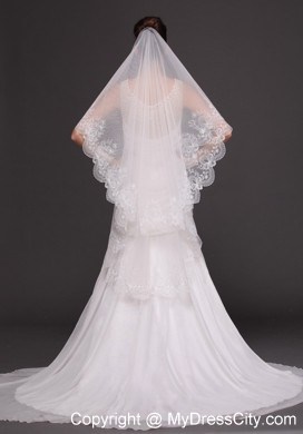 Lace Popular Tulle Bridal Veil For Wedding