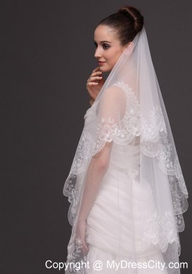 Lace Popular Tulle Bridal Veil For Wedding