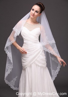 Lace Tulle Fashionable Bridal Veil For Wedding