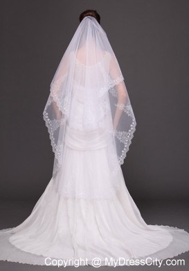 Lace Tulle Fashionable Bridal Veil For Wedding