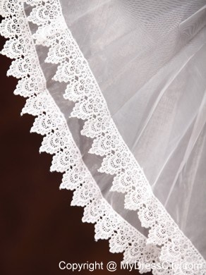 Two-tier Lace Edge And Tulle For Wedding