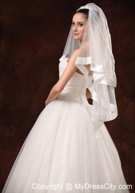 Modest Tulle And Taffeta Bridal Veil For Wedding