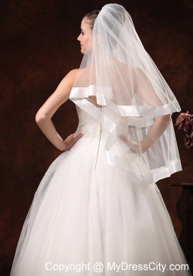 Modest Tulle And Taffeta Bridal Veil For Wedding