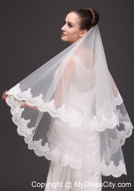 Lace With Three-tier For Modest Wedding