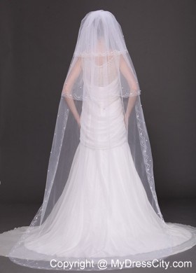 Three-tier and Embroidery Bridal Veils For Wedding