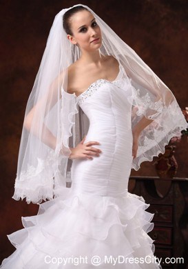 Lace Tulle Graceful Bridal Veils For Wedding