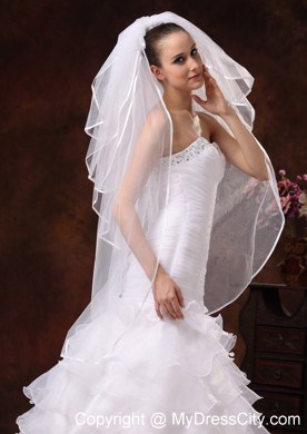 Beautiful Four-tier Organza Wedding Veil