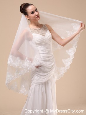 Lace Appliques Tulle Graceful Wedding Veil