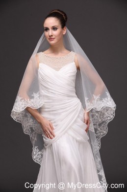 Lace Appliques Tulle Graceful Wedding Veil