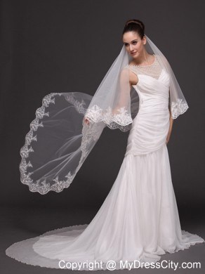 Lace Appliques Tulle Graceful Wedding Veil