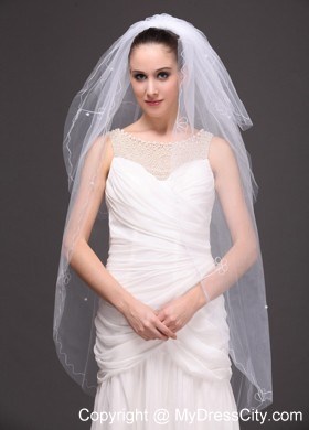 Three-tier Tulle With Embroidery Bridal Veil