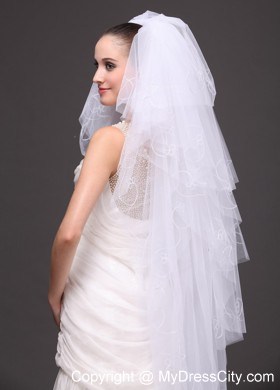 Embroidery With Tulle Bridal Veil On Sale