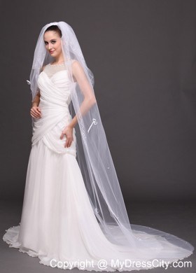 Three-tier Tulle Embroidery Bridal Veil