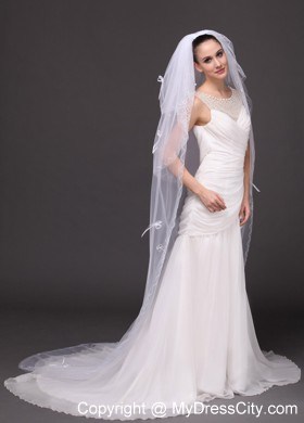 Three-tier Tulle Embroidery Bridal Veil