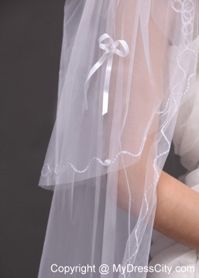 Three-tier Tulle Embroidery Bridal Veil