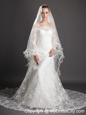 Beading Tulle Graceful Wedding Veil