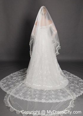 Beading Tulle Graceful Wedding Veil