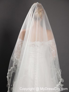 Beading Tulle Graceful Wedding Veil