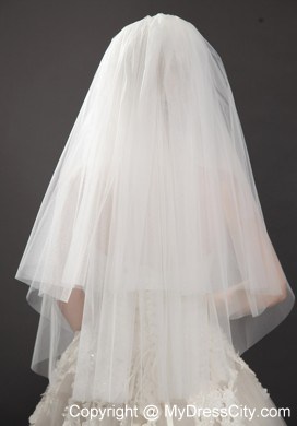 Graceful Two-tier Beautiful Organza Bridal Veil