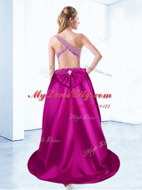 Sweetheart Sleeveless Satin Beading Criss Cross