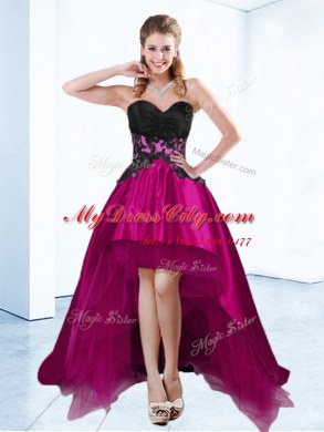 Sleeveless Appliques Lace Up Junior Homecoming Dress