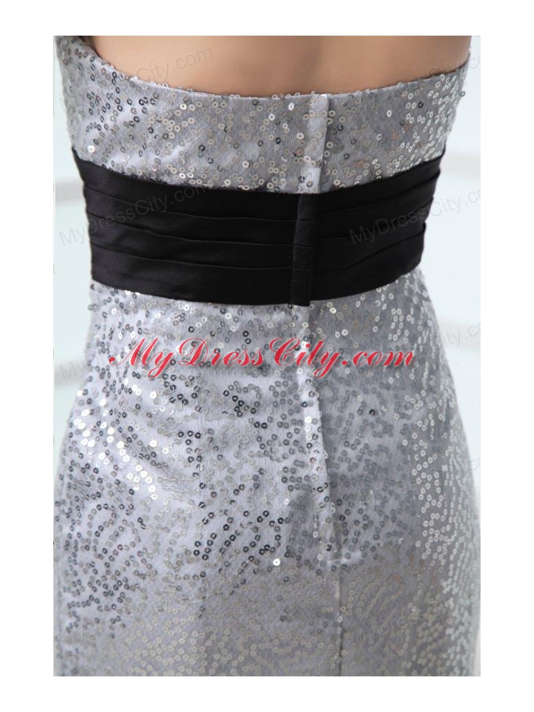 2014 Sexy Mermaid Sweetheart Sequins Floor-length Grey Prom Dress