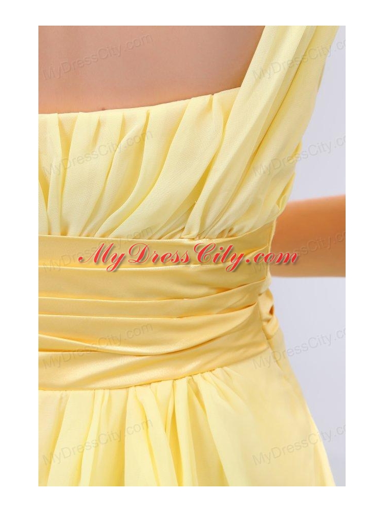 Empire One Shoulder Beading Chiffon Short Prom Dress Prom Dress