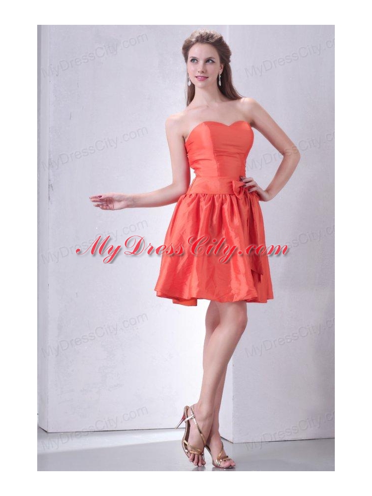 Cheap Sweetheart Short Prom Dress with Bowknot Mini-length