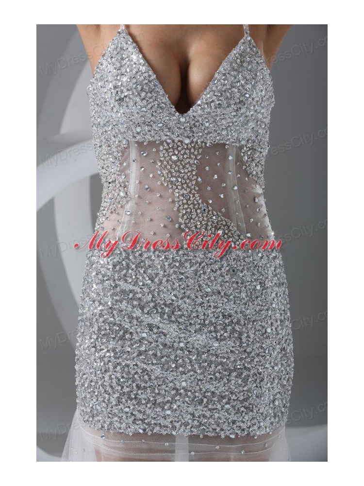 Sexy Mermaid Prom Dress with Spaghetti Straps Beading