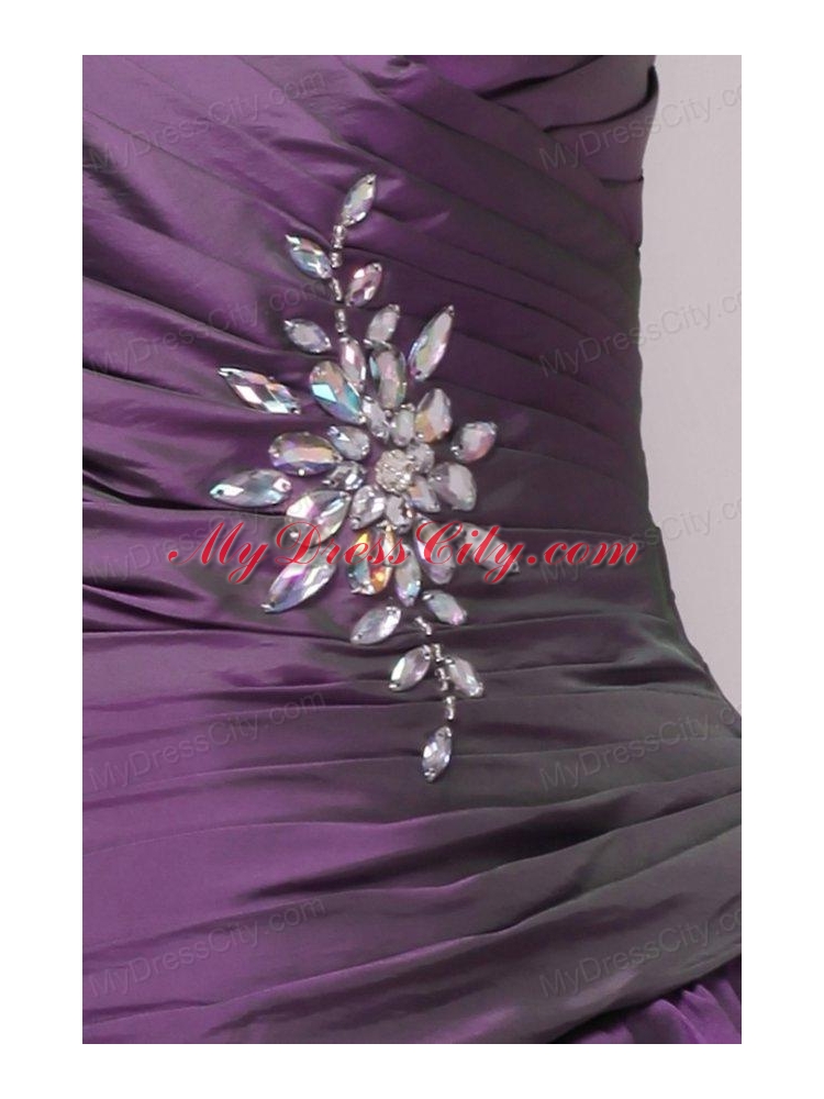 Sweetheart Beaded Prom Dress with Ruffled Layers Knee-length