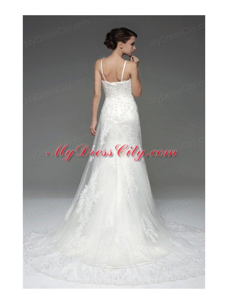 Luxurious Memraid Sweetheart Sweep Train Wedding Dress with Lace