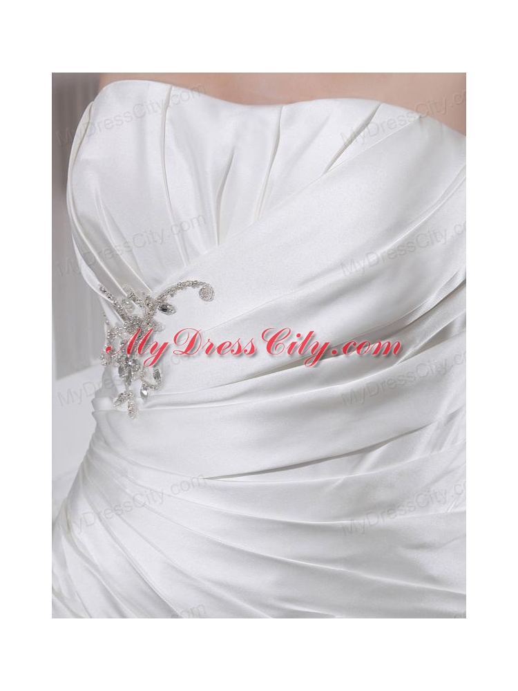 2014 Fashinable Princess Ball Gown Sweetheart Paillette Pick-ups Wedding Dress