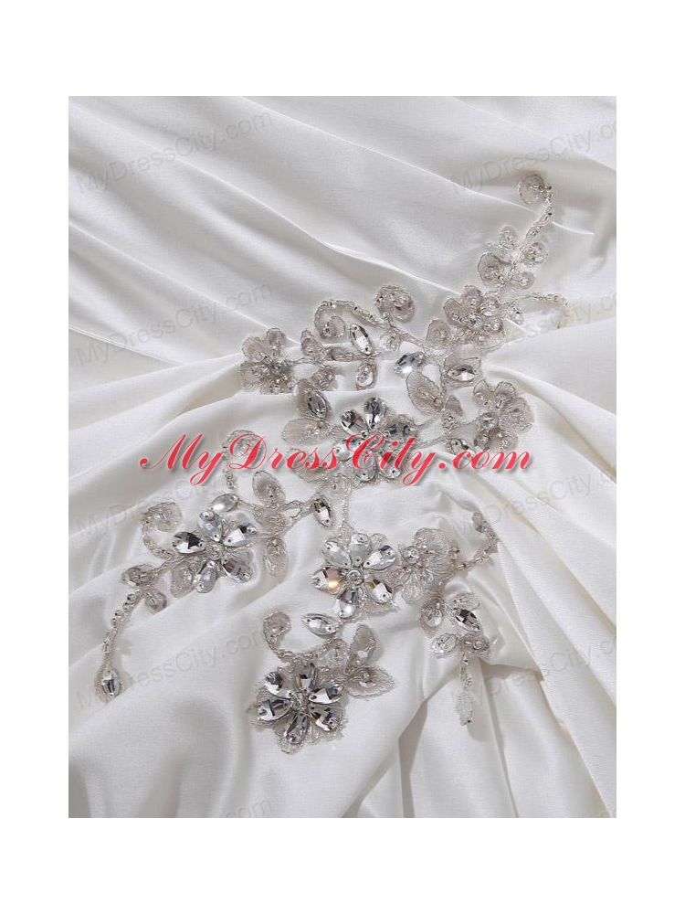 2014 Fashinable Princess Ball Gown Sweetheart Paillette Pick-ups Wedding Dress