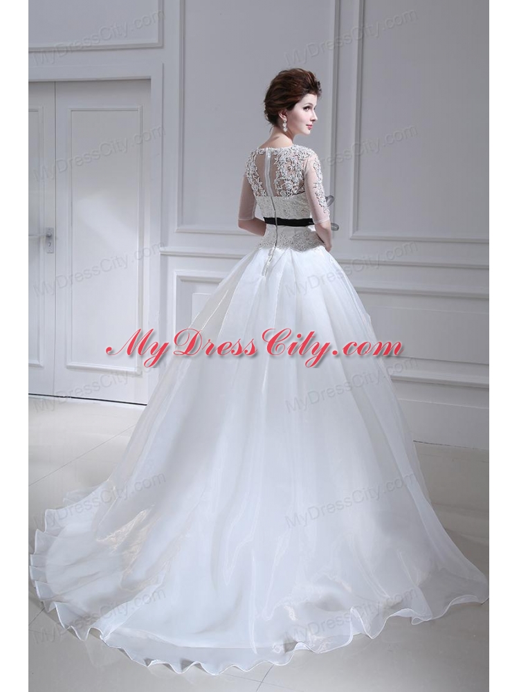 2014 Spring Beautiful A-line Sweetheart Floor-lengthWedding Dress with Ruffles and Appliques