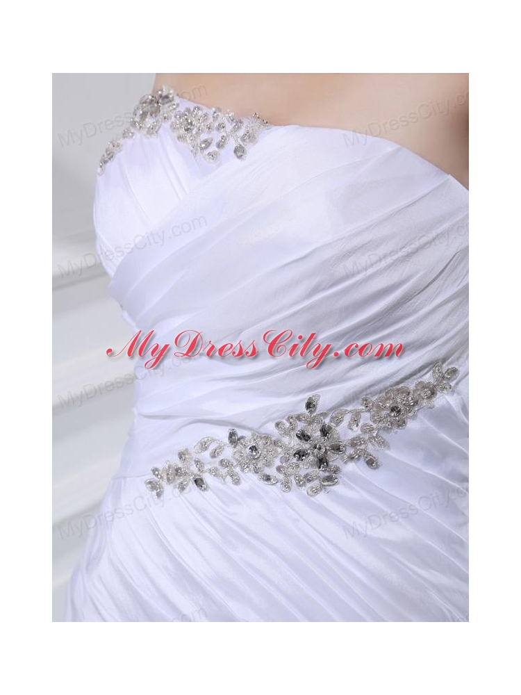 2014 Spring Popular Puffy Sweetheart Wedding Dress with Beading