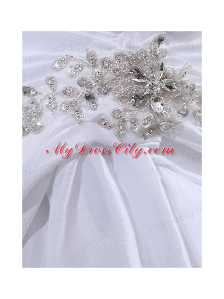 2014 Spring Popular Puffy Sweetheart Wedding Dress with Beading