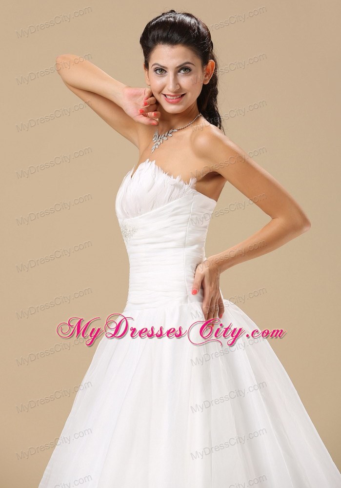 Sweetheart Ruche and Beading for Court Train 2013 Wedding Dress