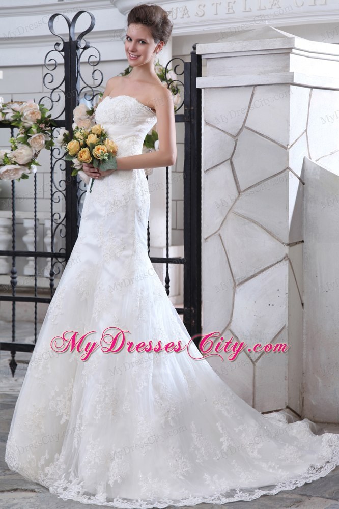 Simple Mermaid Strapless Court Train Wedding Dress with Jacket and Belt