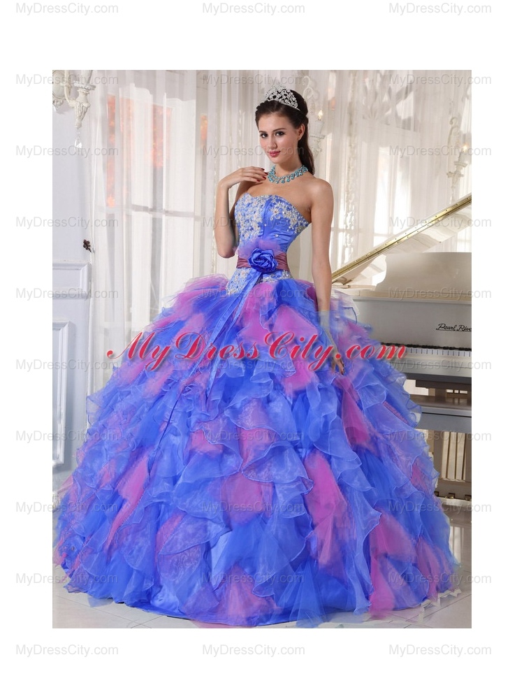 Popular Sweetheart Pretty Quinceanera Dresses with Appliques and Ruffles