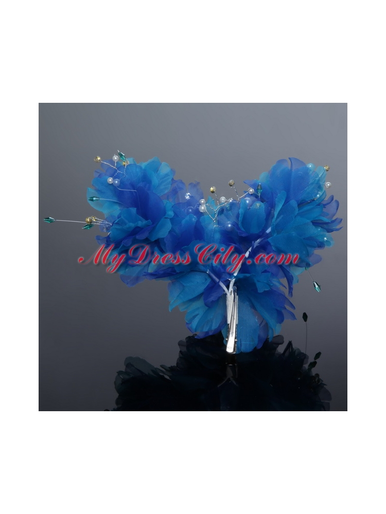 Beautiful Red Feather Pearl Feather Fascinators for Outdoor