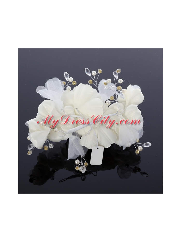 Pure Imitation Pearls Wedding Hair Flower for Summer