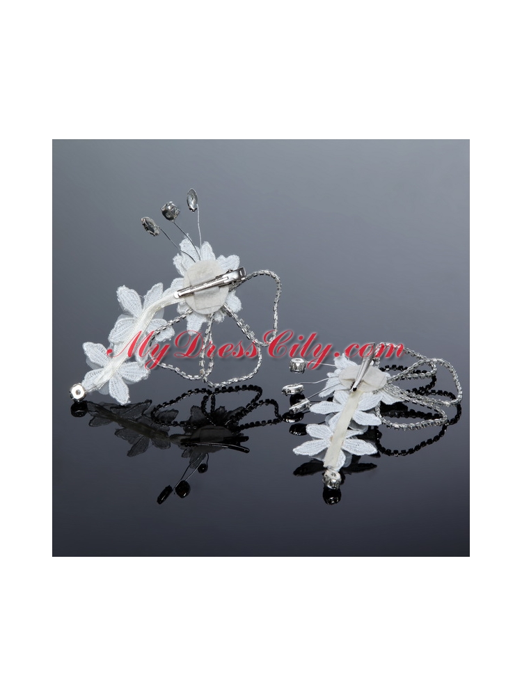 Nobile Alloy Silver Rhinestone Hair Ornament for Wedding