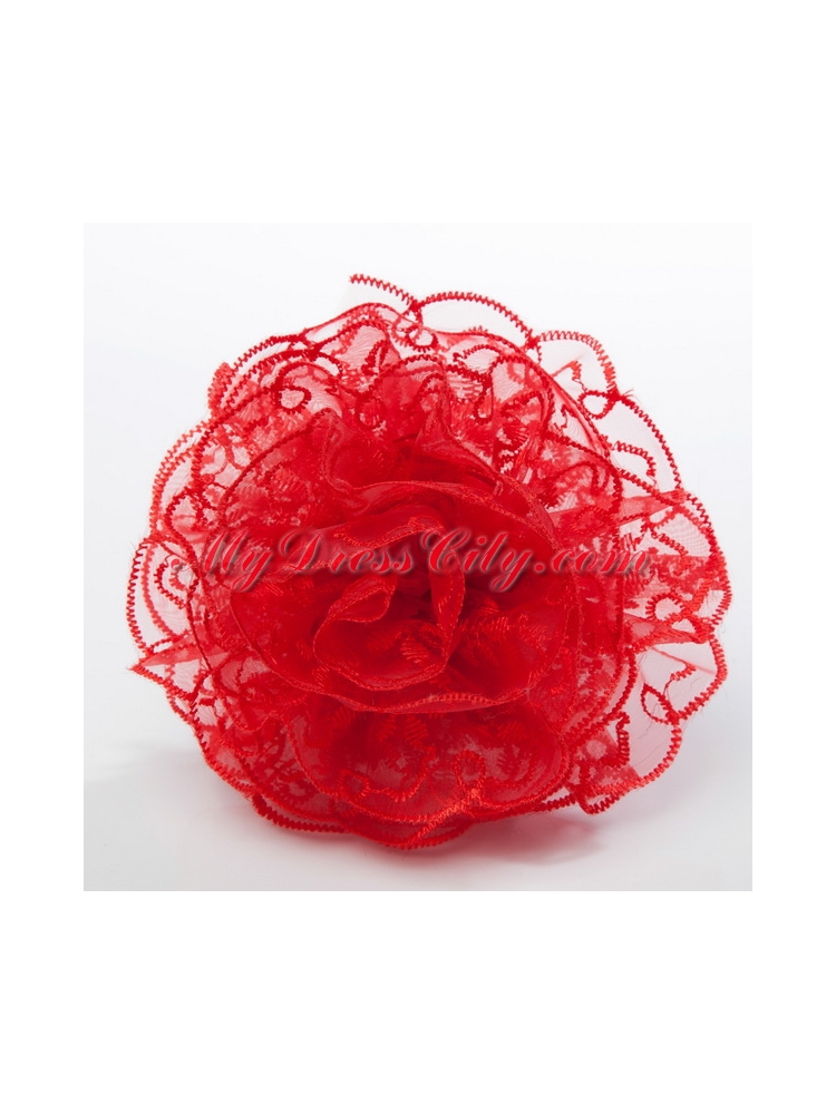 2014 Cheap and Exquisite Lace Red Fascinators