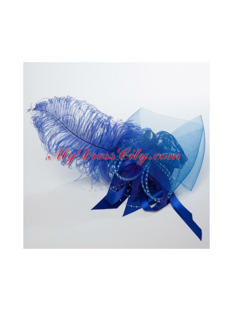 Gorgeous Feather Lace and Imitation Pearls Hair Ornament