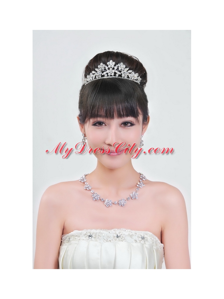 Luxurious Rhinestone Ladies Jewelry Set Including for Ladies