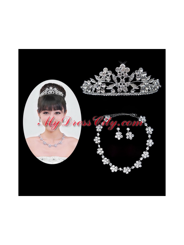 Luxurious Rhinestone Ladies Jewelry Set Including for Ladies